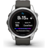 Часы GARMIN FENIX 7S PRO – SOLAR EDITION SILVER WITH GRAPHITE BAND 11401