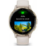 Часы GARMIN VENU 3S SOFT GOLD STAINLESS STEEL BEZEL WITH IVORY CASE AND SILICONE BAND 010-02785-04