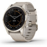 Смарт-часы GARMIN FENIX 7S PRO SAPPHIRE SOLAR золотистый корпус с кожаным ремешком цвета известняка 010-02776-30