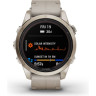 Смарт-часы GARMIN FENIX 7S PRO SAPPHIRE SOLAR золотистый корпус с кожаным ремешком цвета известняка 010-02776-30