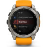 Смарт-часы GARMIN FENIX 8 – 51 мм, AMOLED Sapphire, титан с силиконовым ремешком цвета Spark Orange/Graphite 010-02905-11